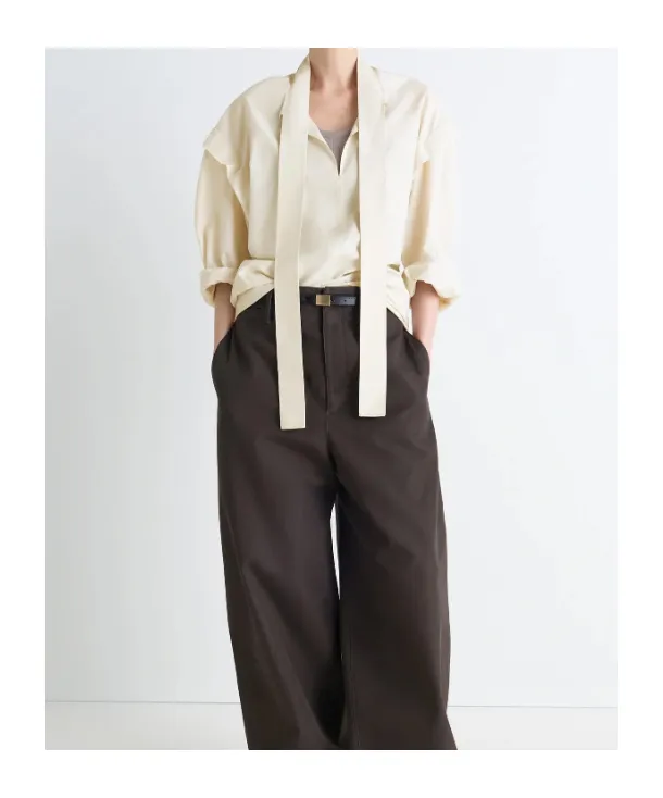 Ascot Self-Tie V-Neck Top