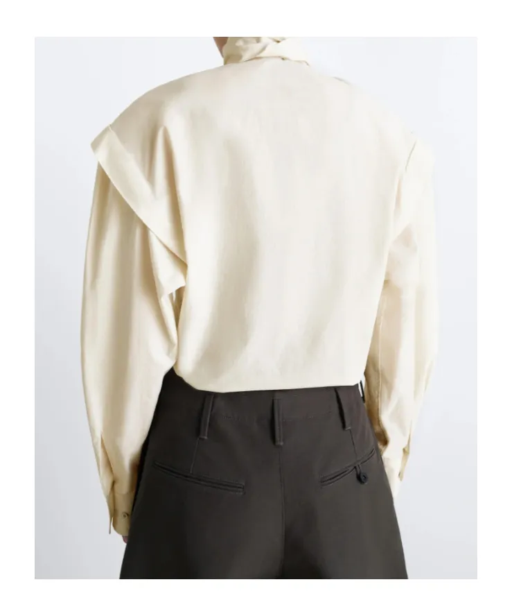 Ascot Self-Tie V-Neck Top