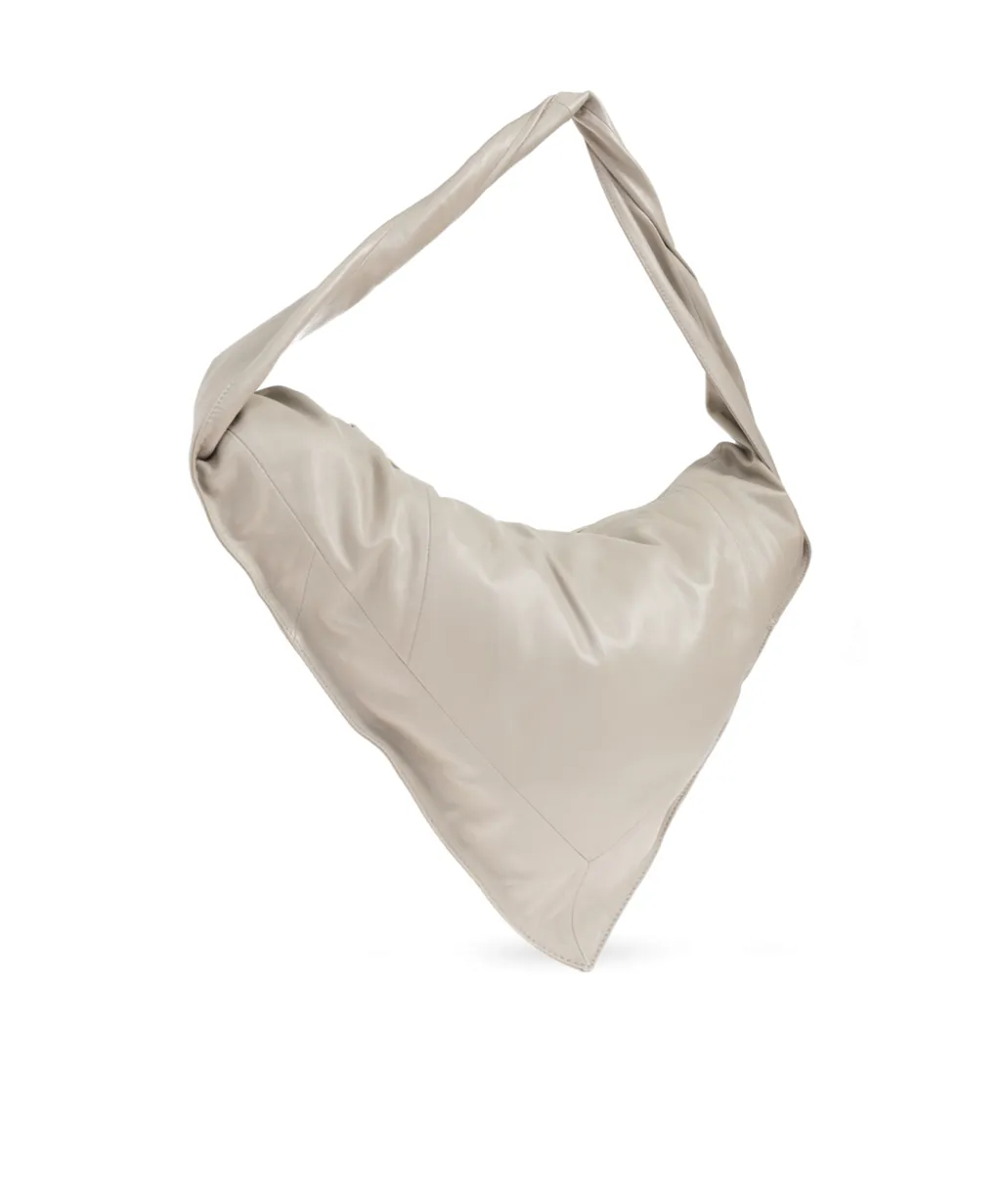 Twisted-Strapped Triangular Shoulder Bag