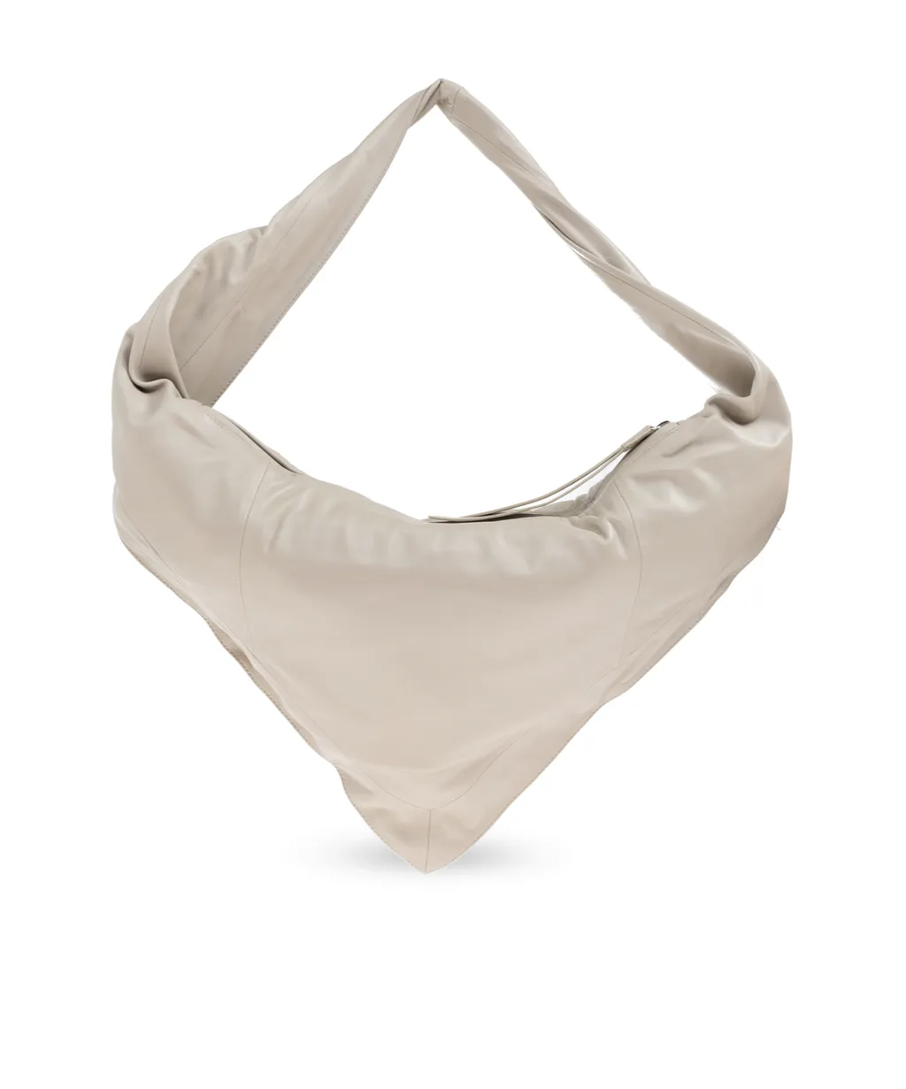 Twisted-Strapped Triangular Shoulder Bag