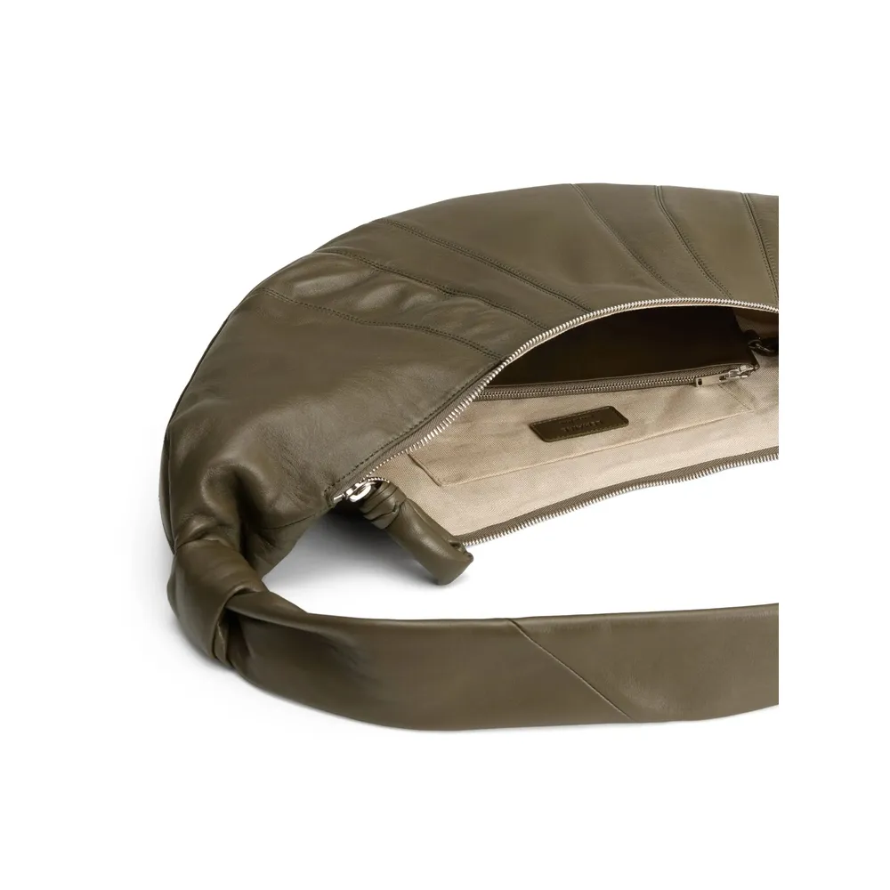 Large Croissant Panelled Shoulder Bag