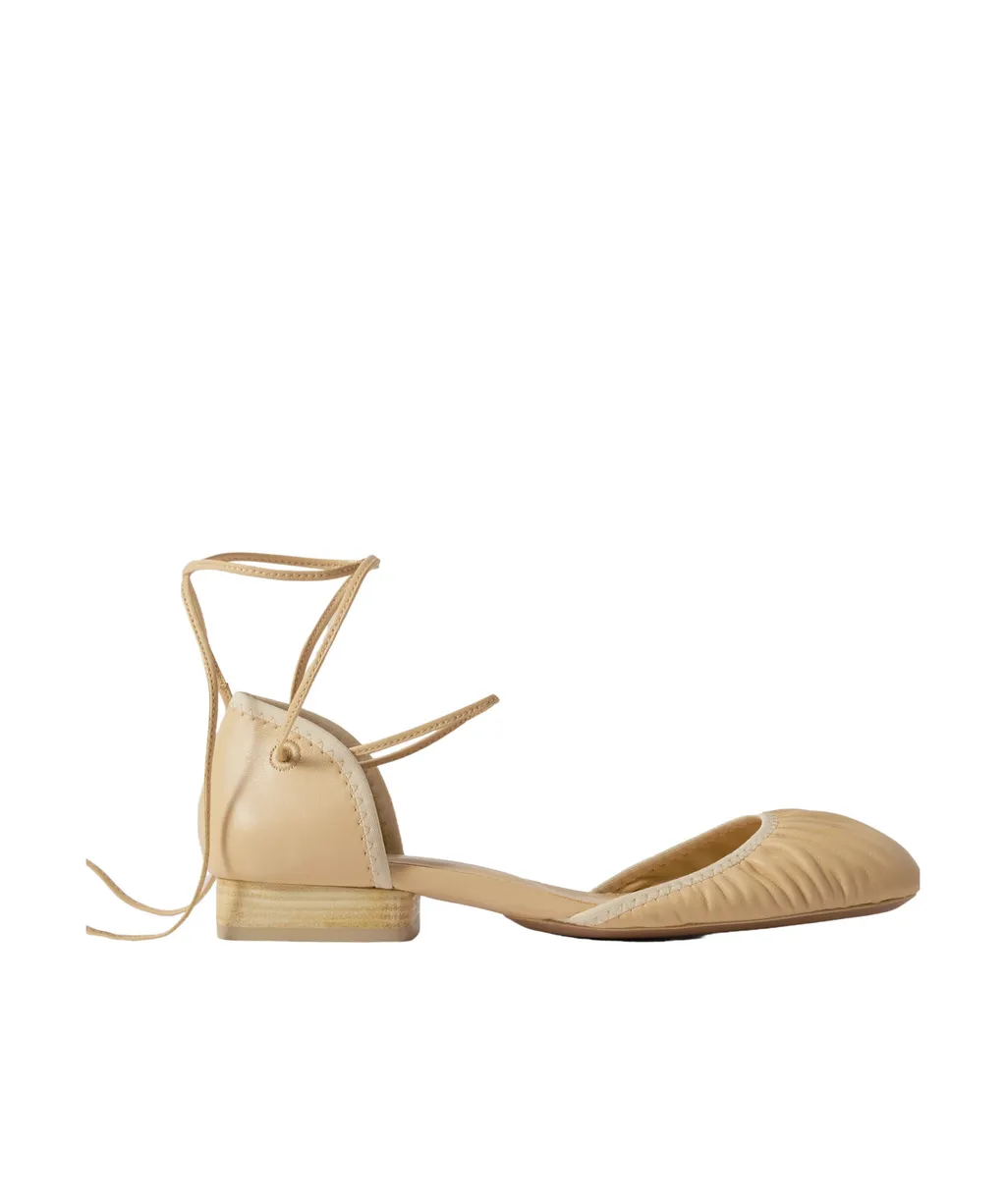Ruched Ballet Flats