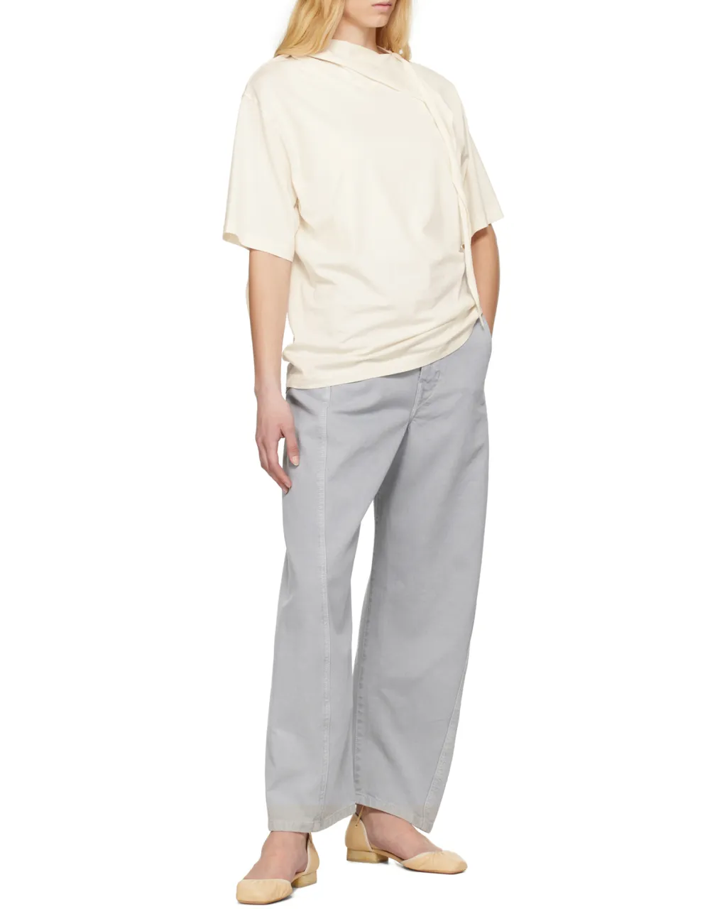 Ruched Ballet Flats