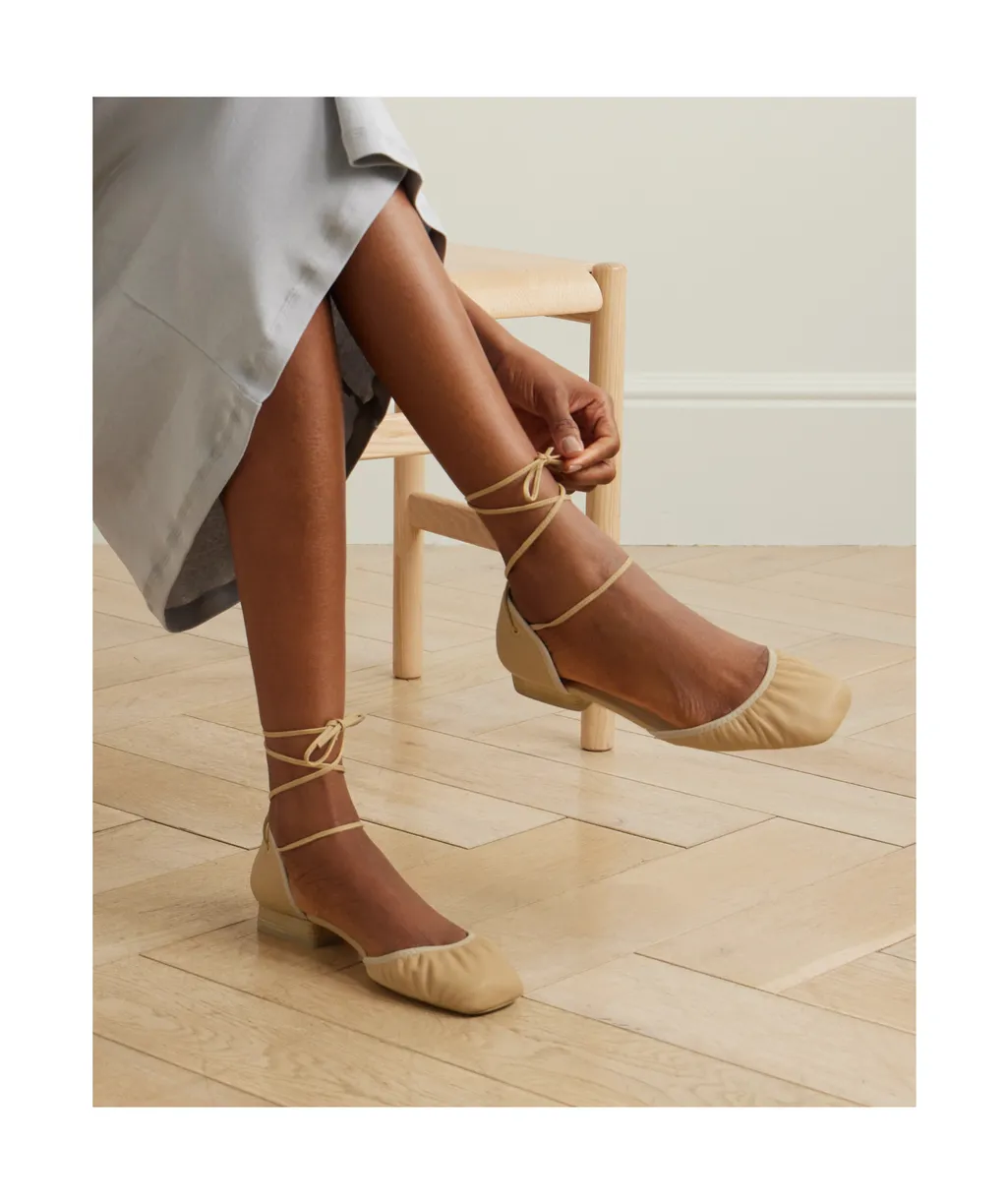Ruched Ballet Flats