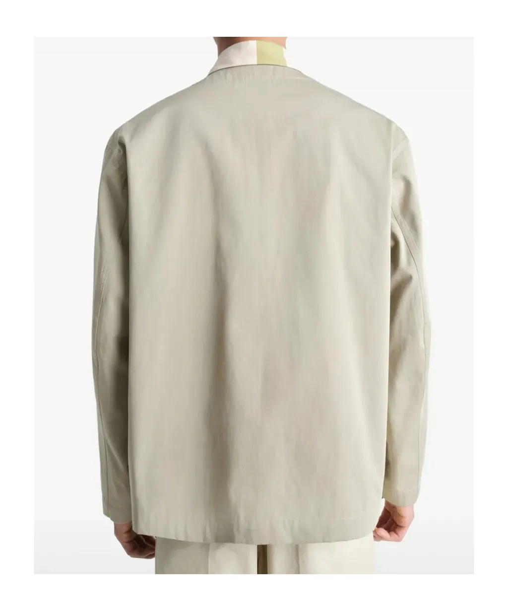 Collarless Overshirt
