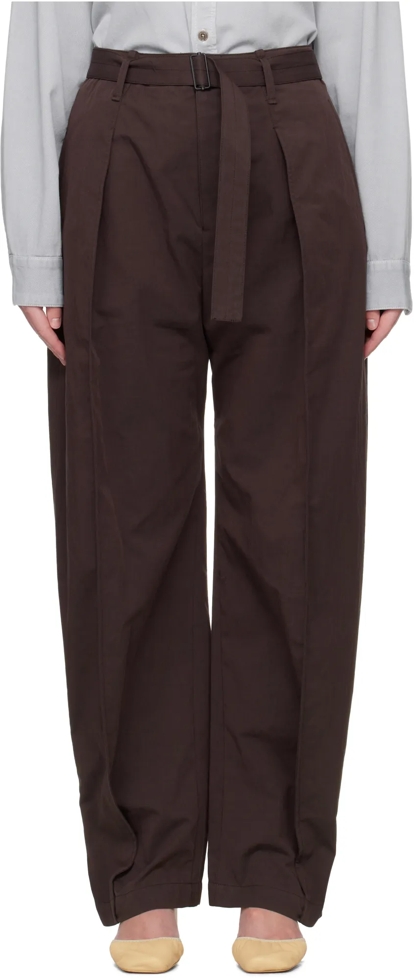 Belted Pleated Trousers