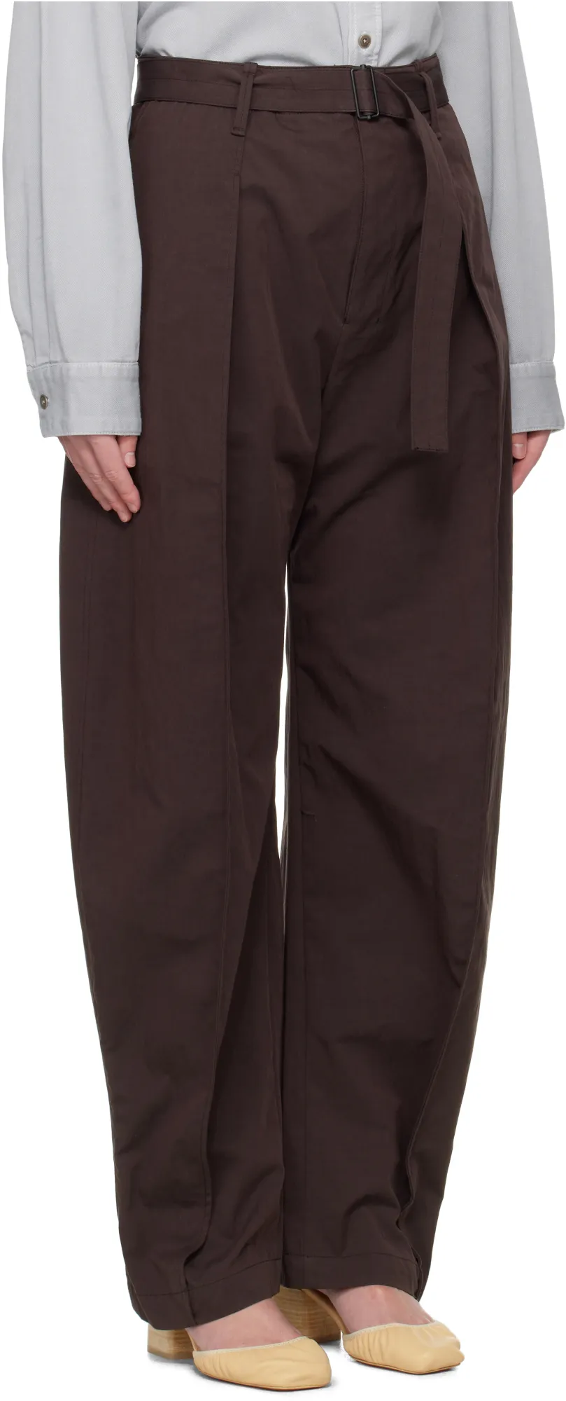 Belted Pleated Trousers