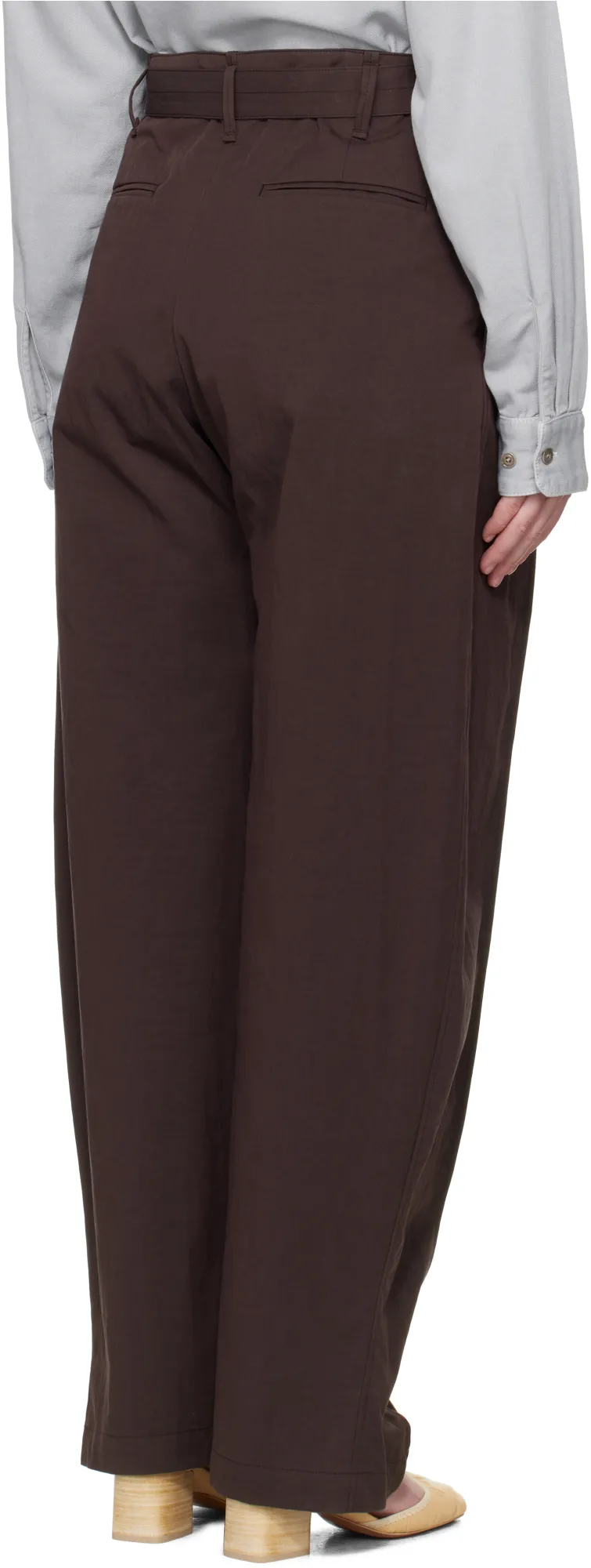 Belted Pleated Trousers
