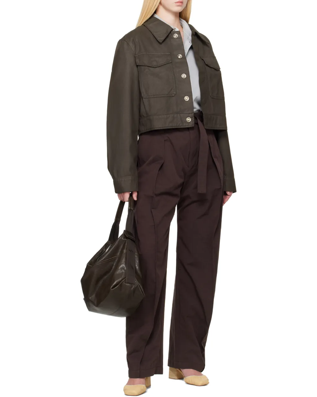 Belted Pleated Trousers