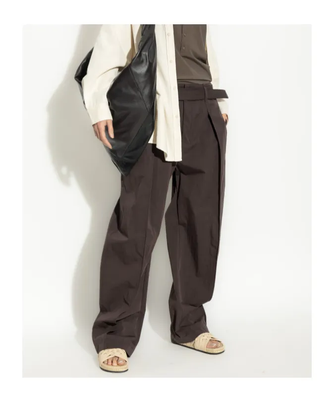 Belted Pleated Trousers