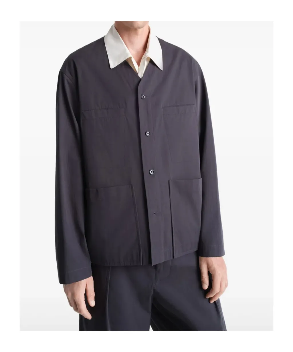 Collarless Overshirt