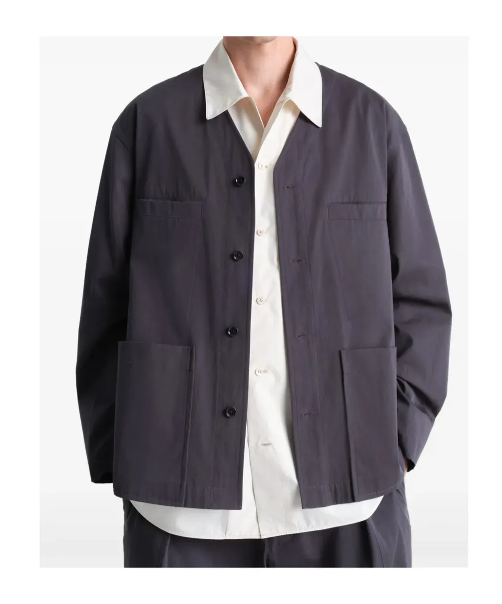 Collarless Overshirt