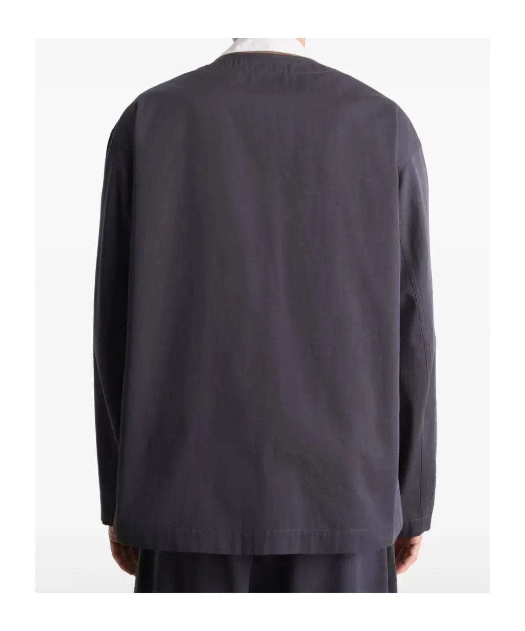 Collarless Overshirt