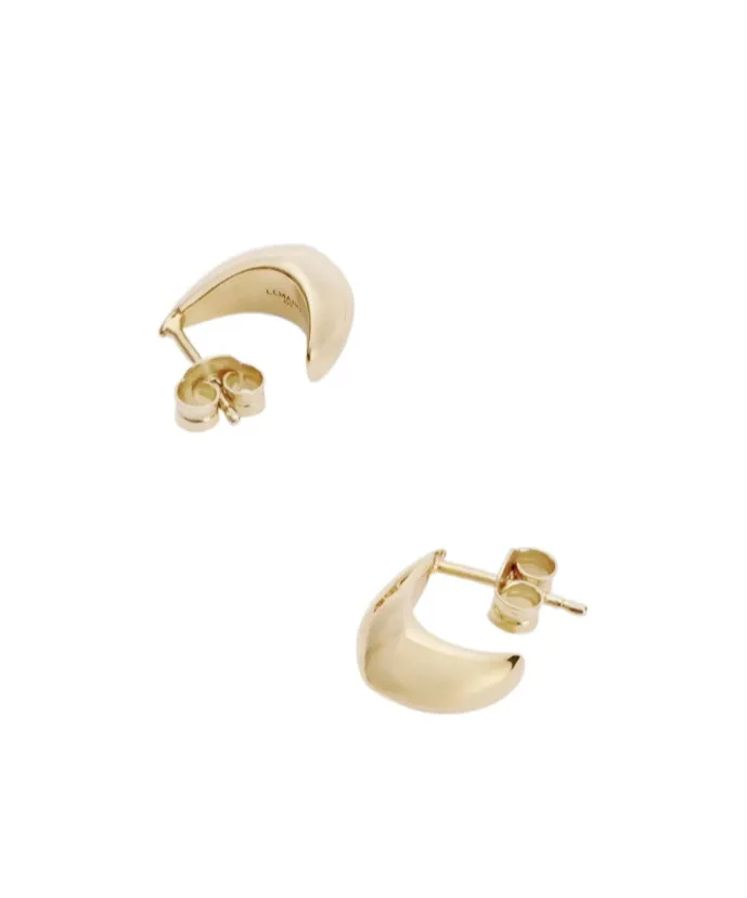 Cuvered-Edge Drop Earrings