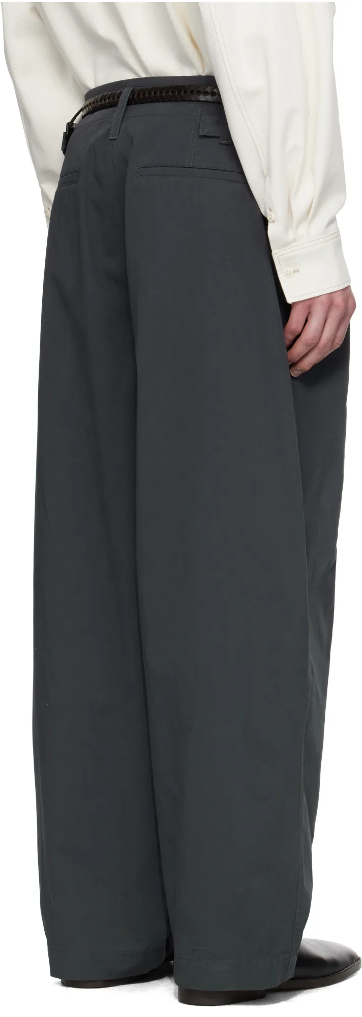 Pleated Wide Leg Chino Pants