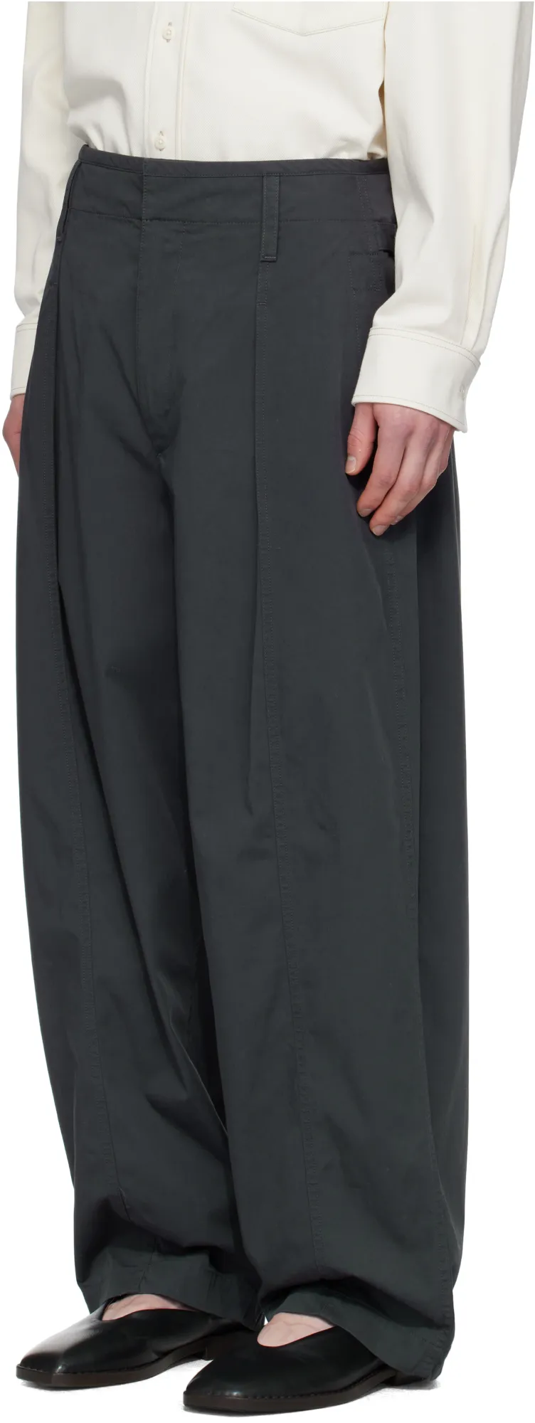 Pleated Wide Leg Chino Pants