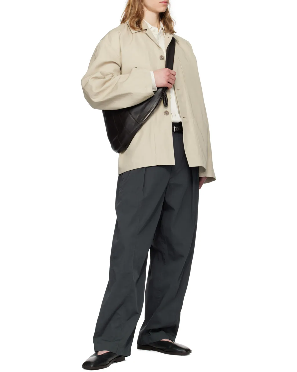 Pleated Wide Leg Chino Pants