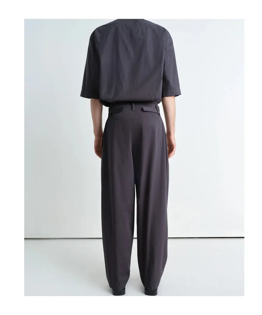 Pleated Wide Leg Chino Pants