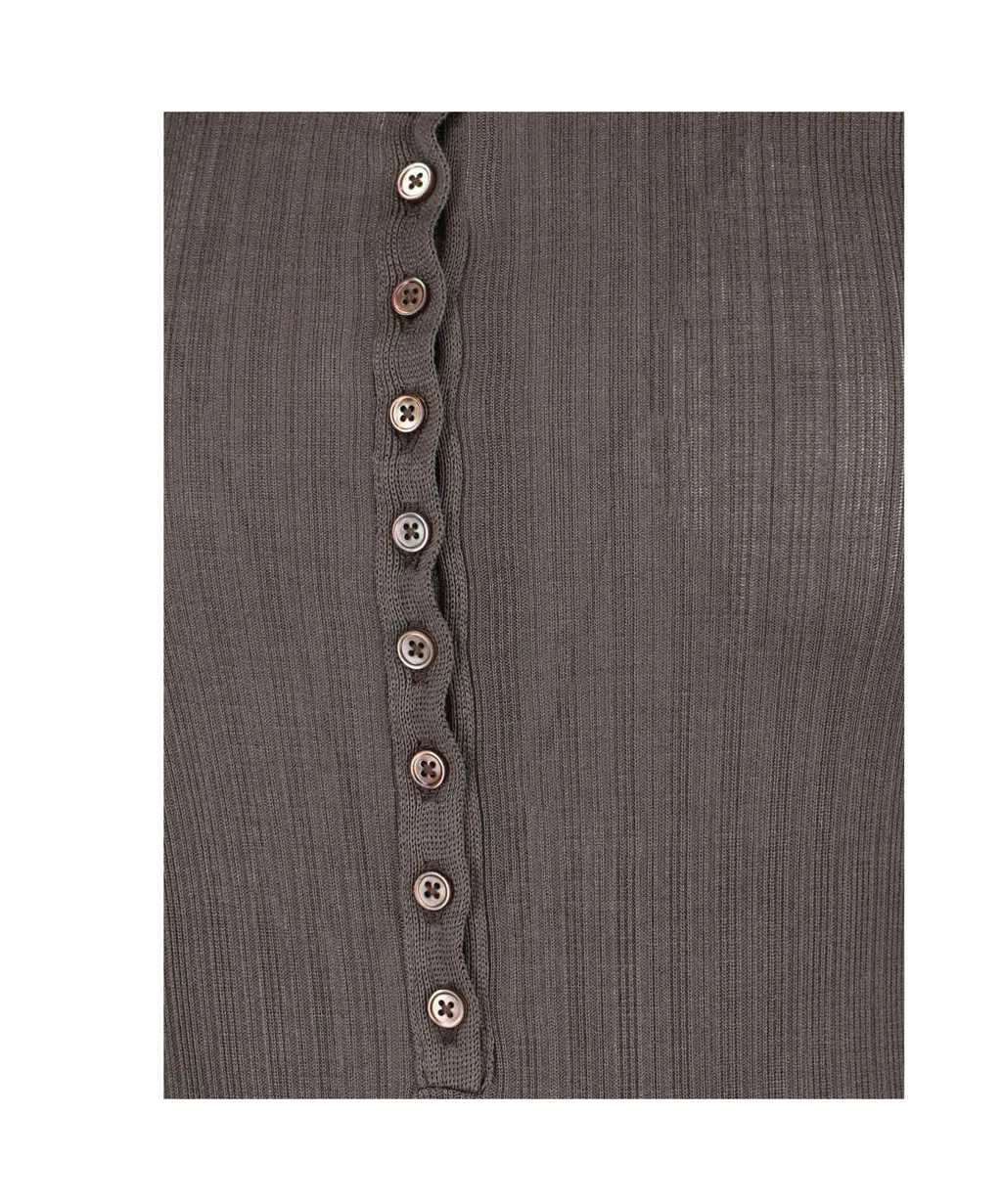 Buttoned Ribbed Body