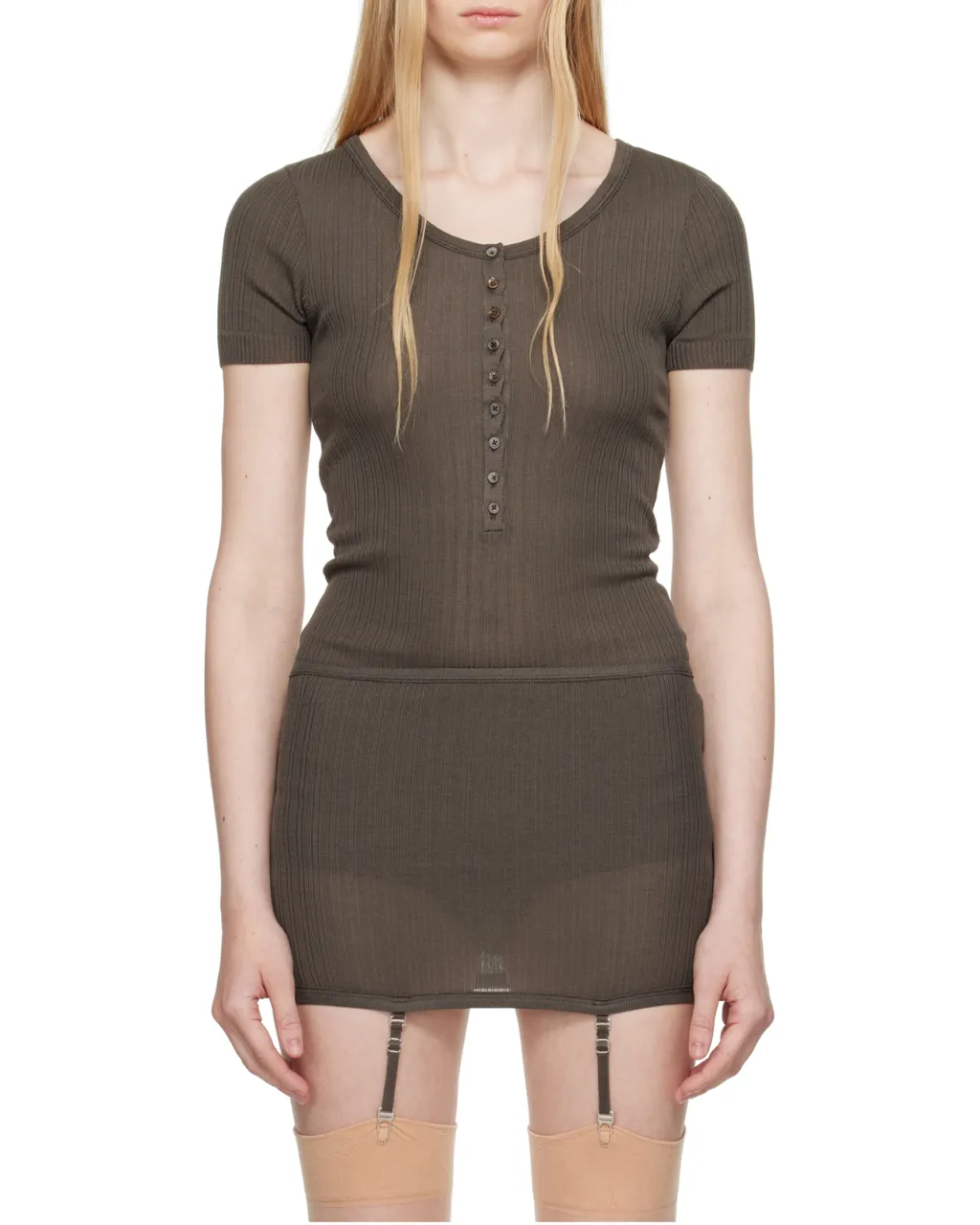Buttoned Ribbed Body