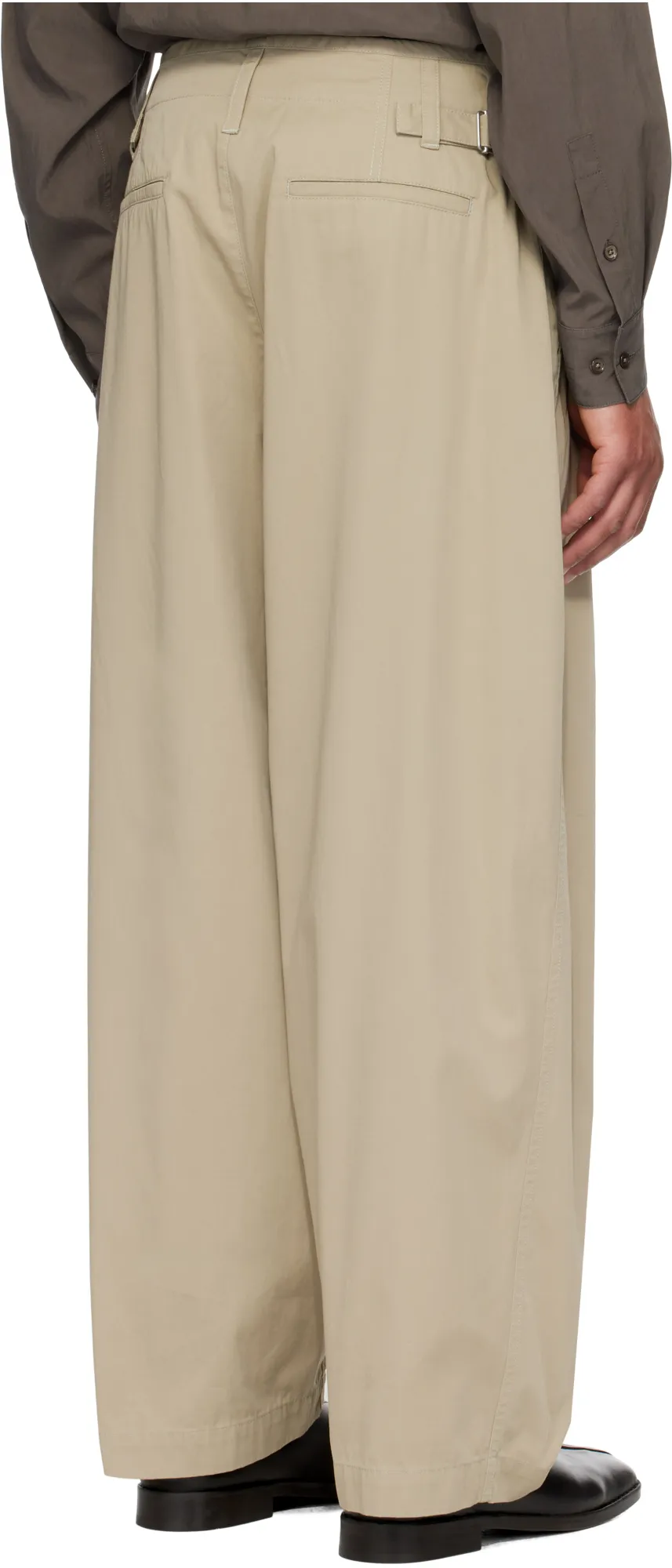 Pleated Wide Leg Chino Pants