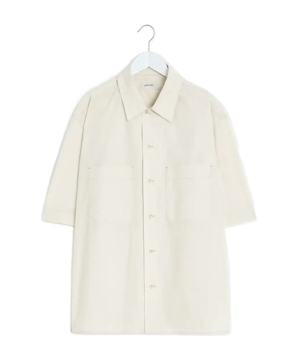 Button-Detailed Collared Shirt