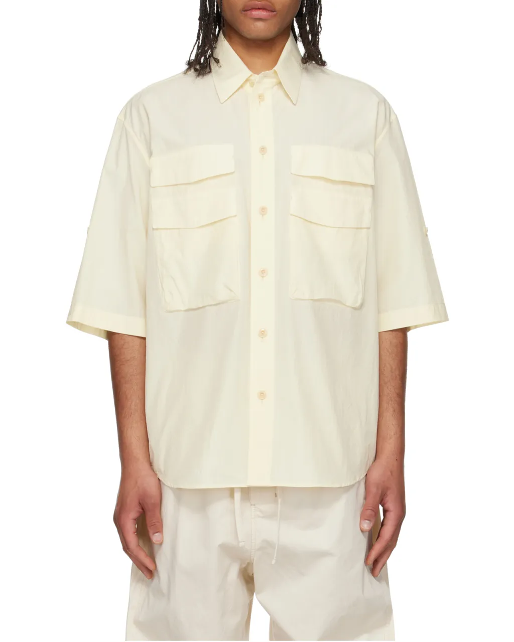 Button-Detailed Collared Shirt