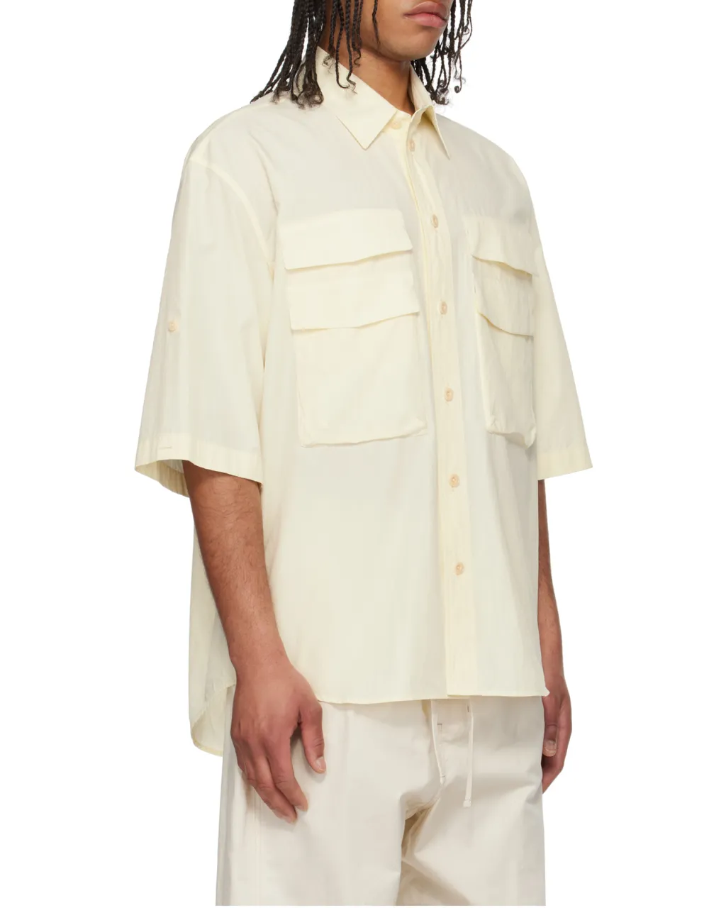 Button-Detailed Collared Shirt
