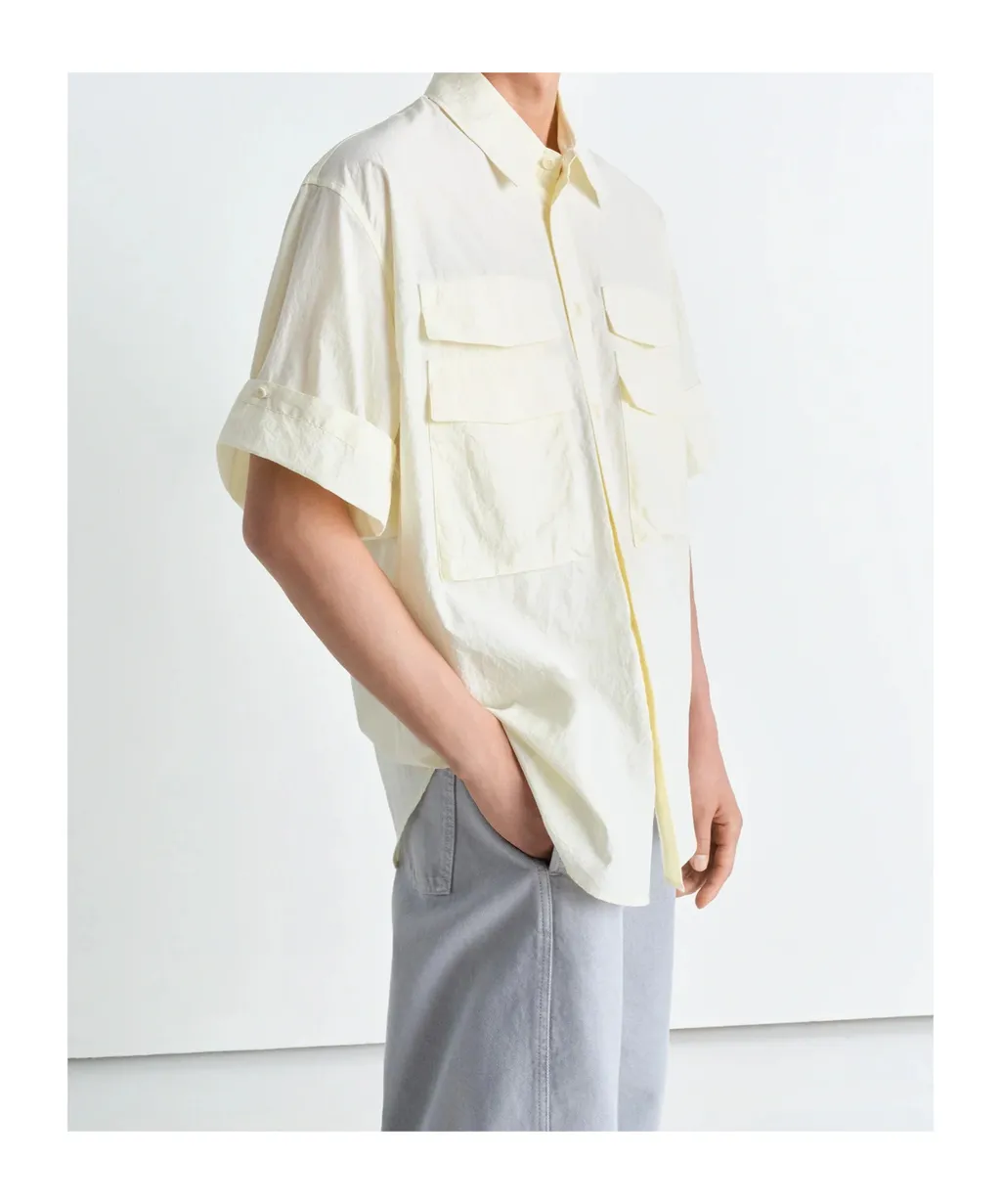 Button-Detailed Collared Shirt