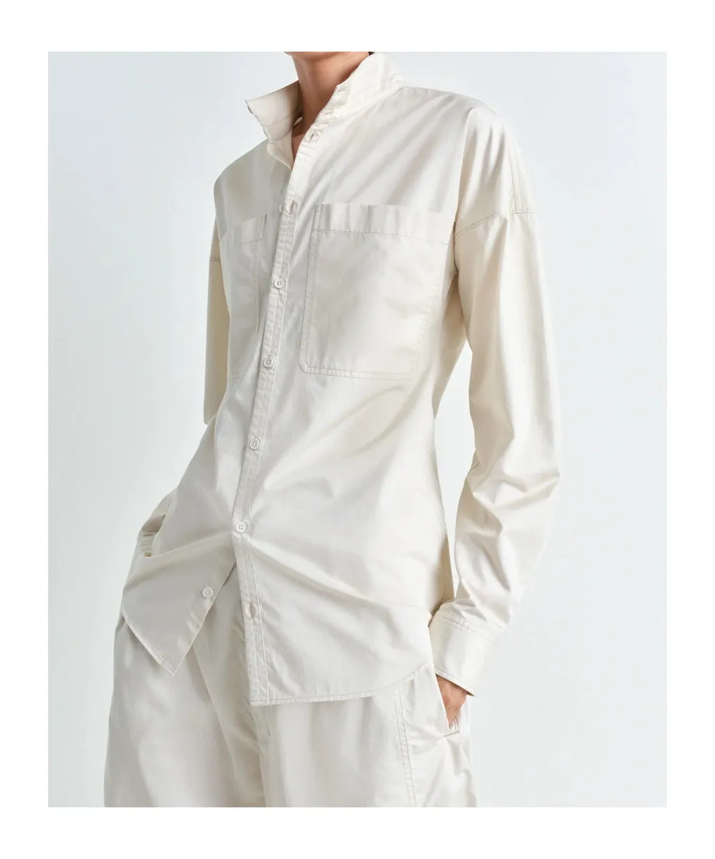 Curved Hem Fitted Shirt