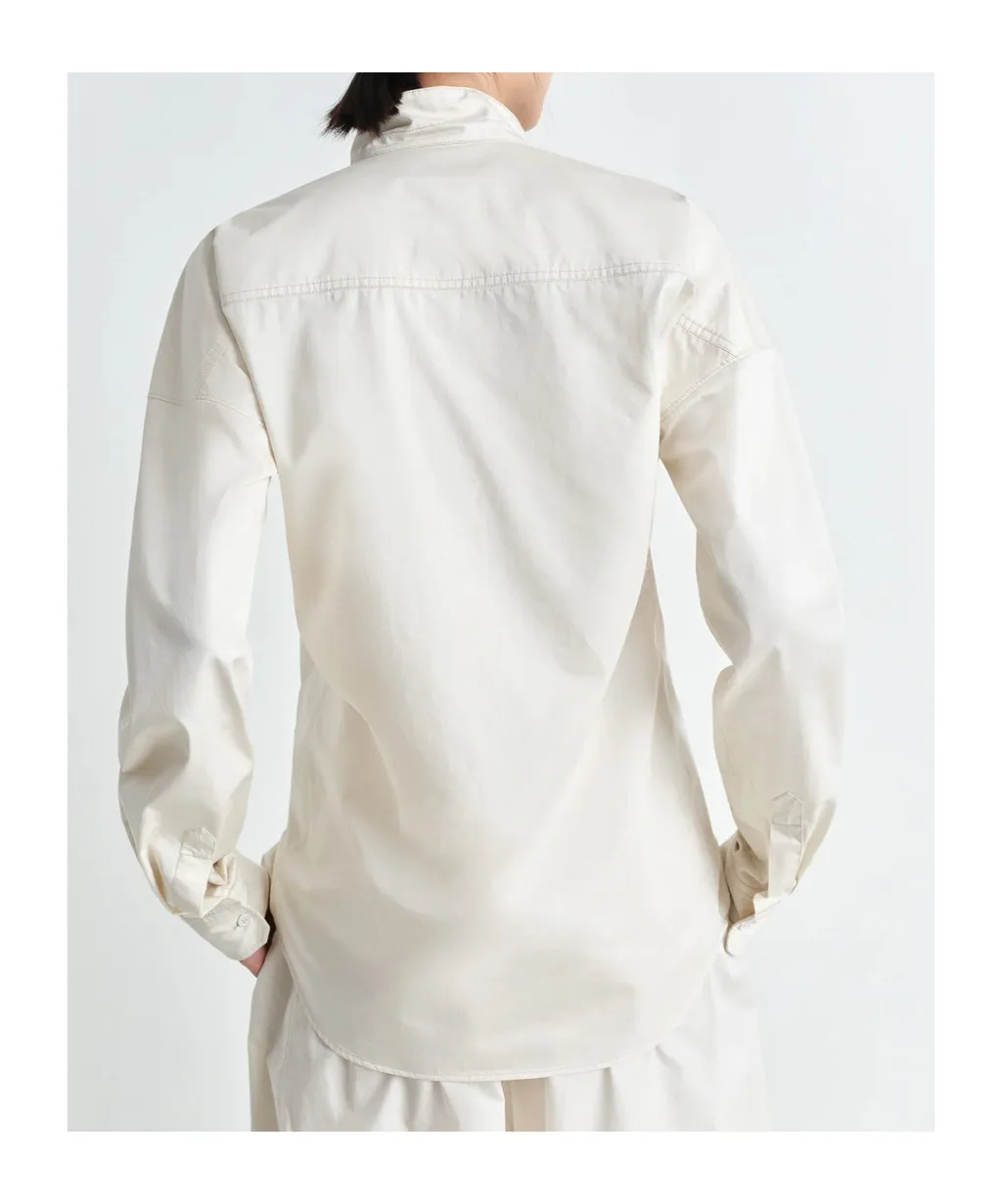 Curved Hem Fitted Shirt