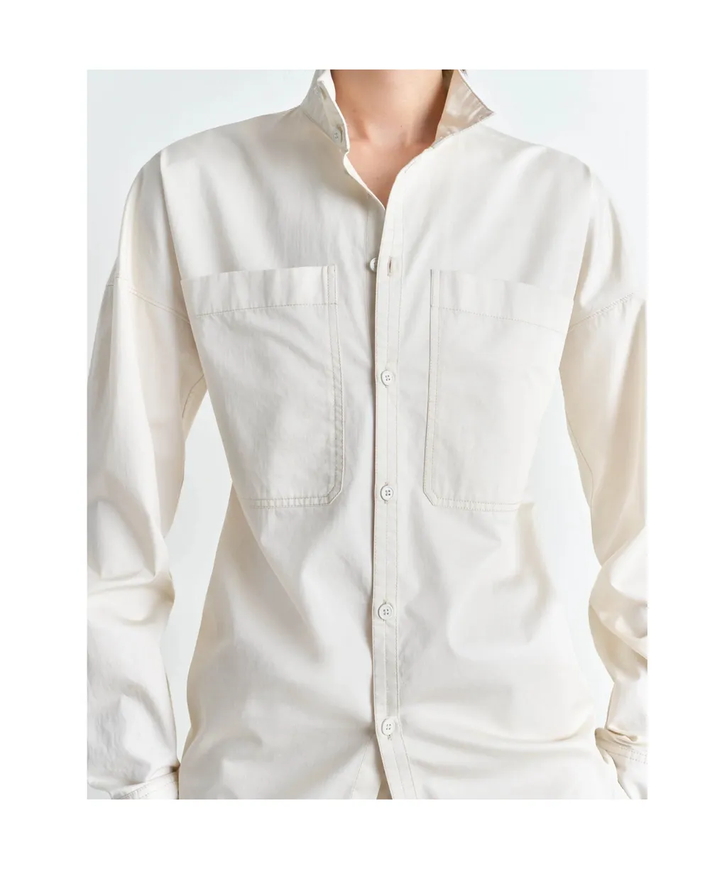 Curved Hem Fitted Shirt