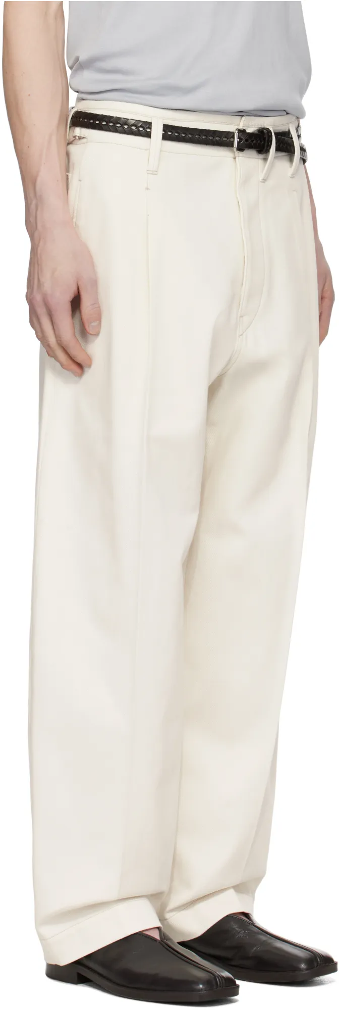 Pleated Straight Leg Trousers
