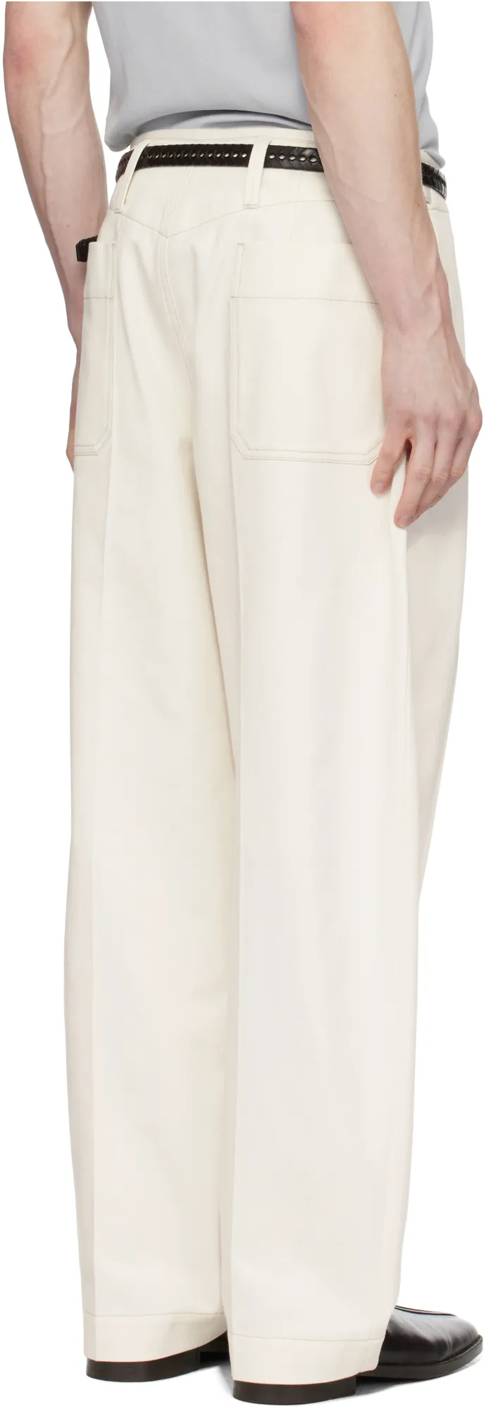 Pleated Straight Leg Trousers