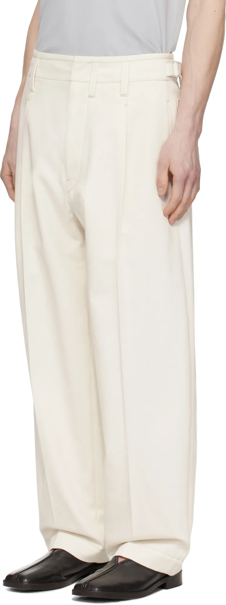 Pleated Straight Leg Trousers