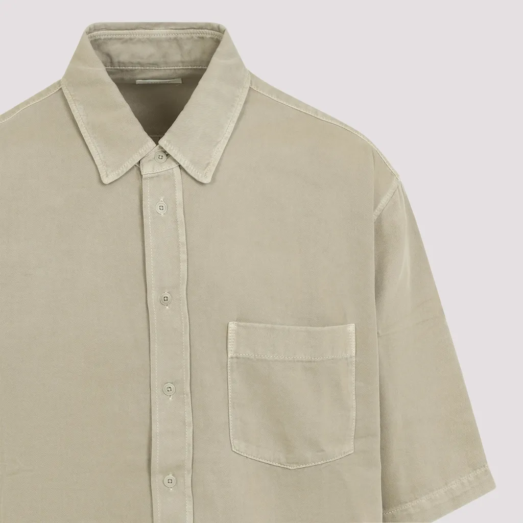 Short-Sleeve Denim Shirt