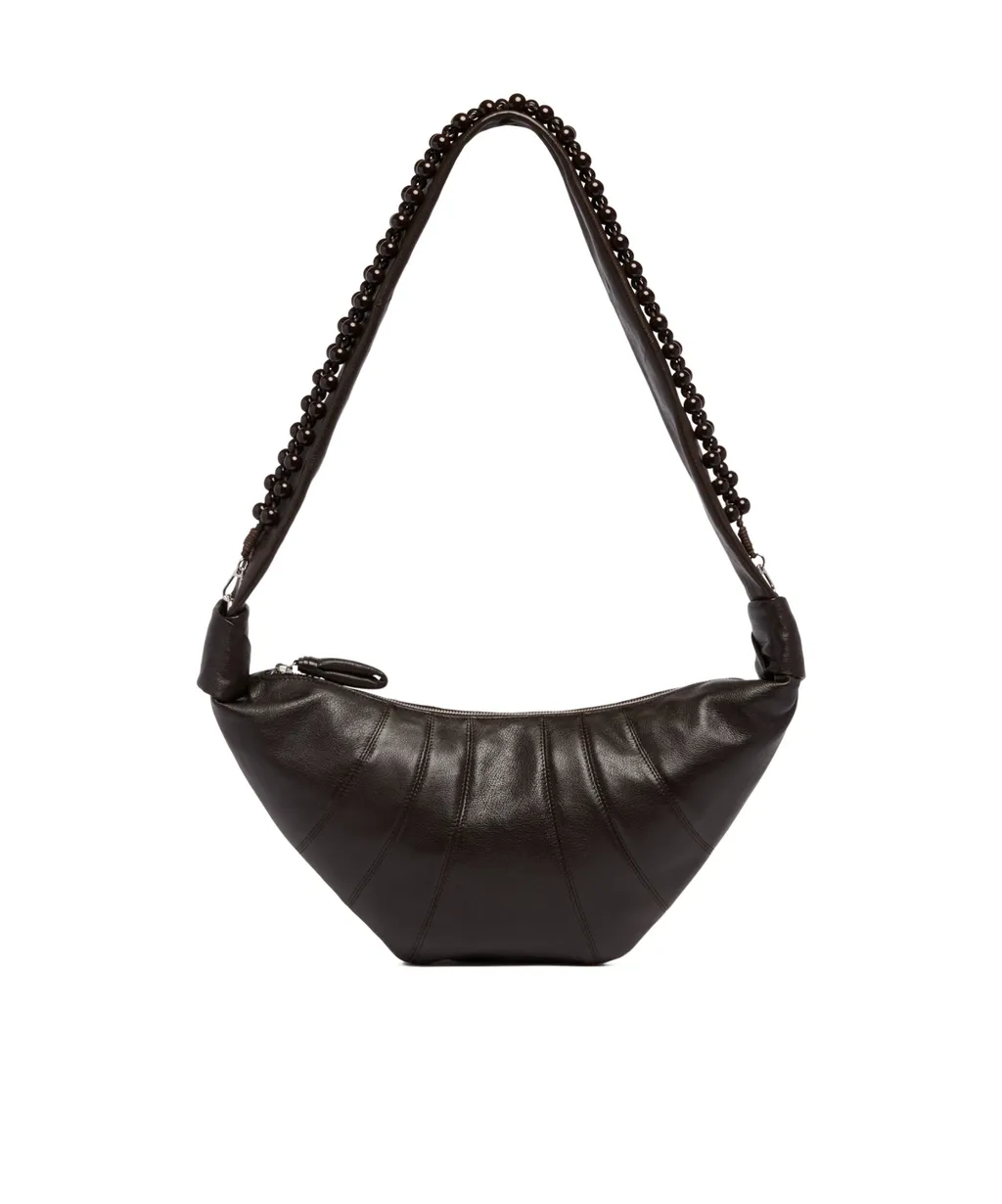Pearls Croissant Medium Zipped Crossbody Bag