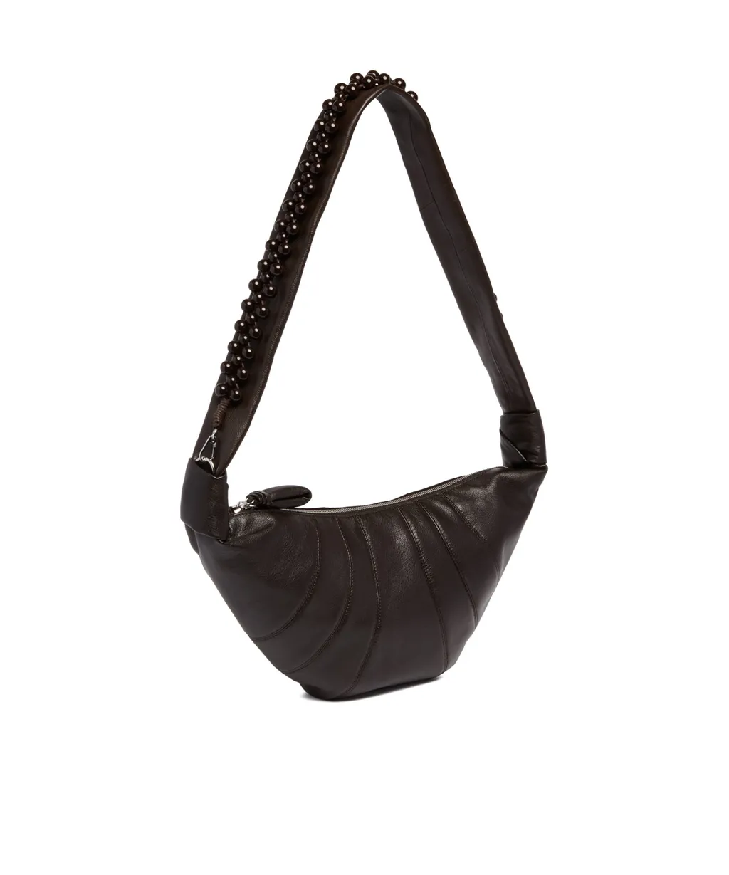 Pearls Croissant Medium Zipped Crossbody Bag