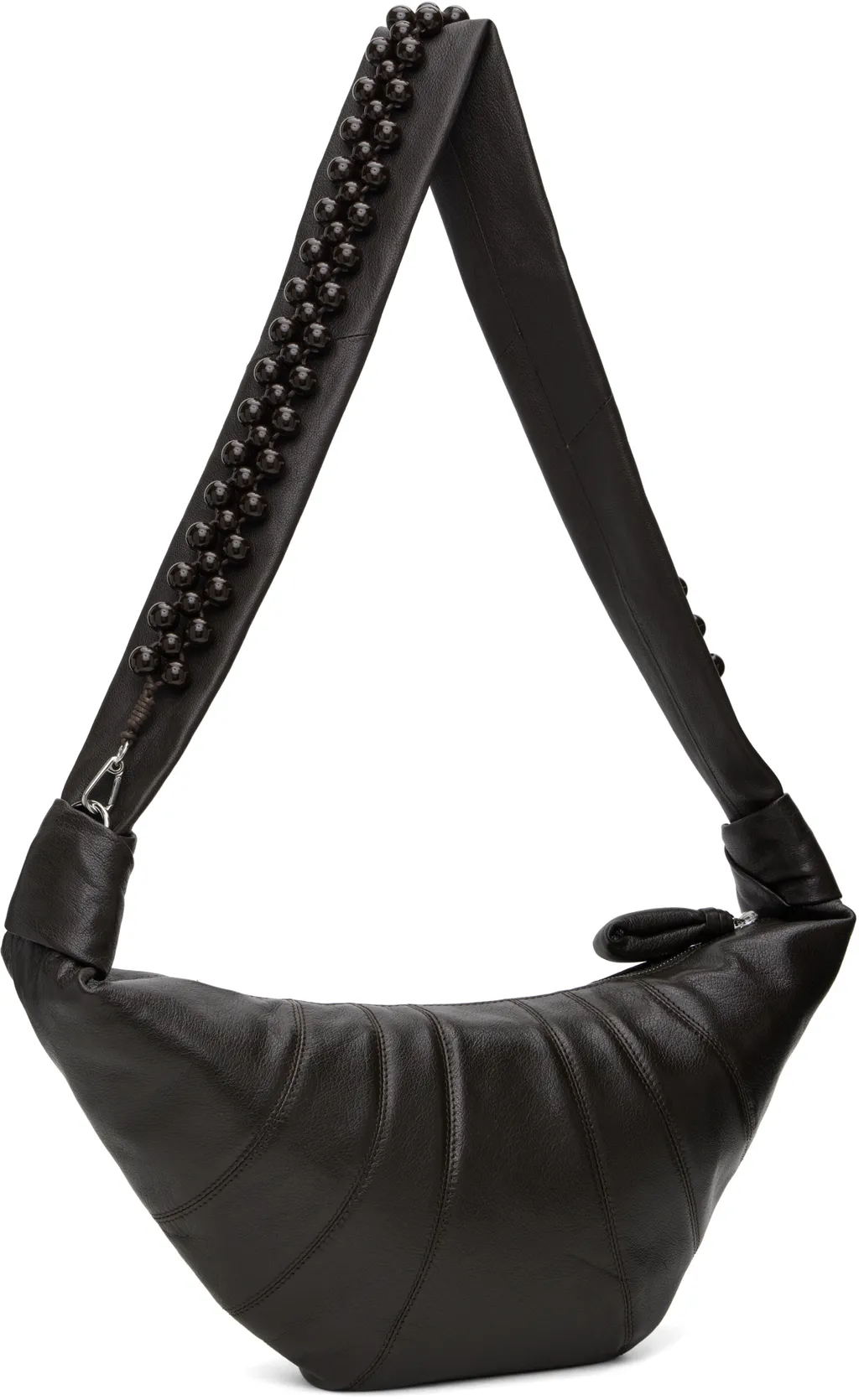 Pearls Croissant Medium Zipped Crossbody Bag