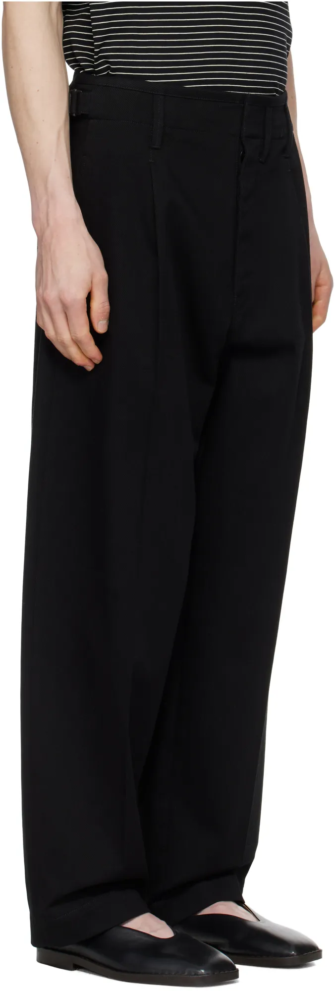 Pleated Straight Leg Trousers