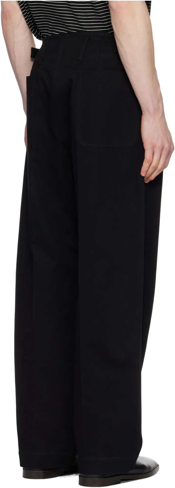 Pleated Straight Leg Trousers