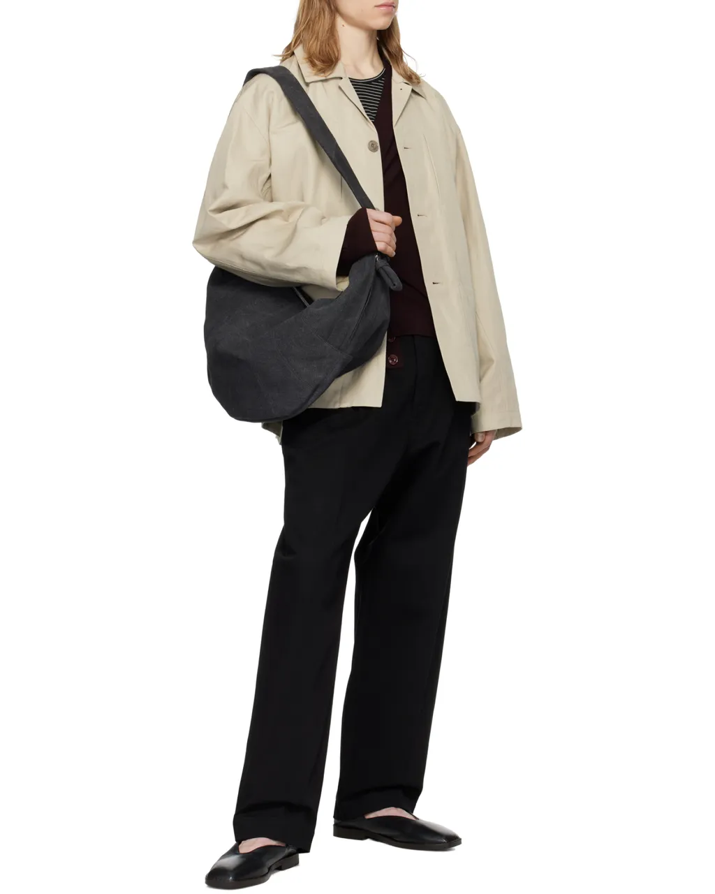 Pleated Straight Leg Trousers