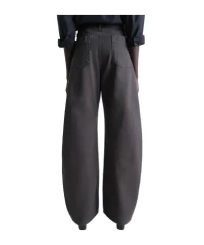 High-Waisted Curved Trousers