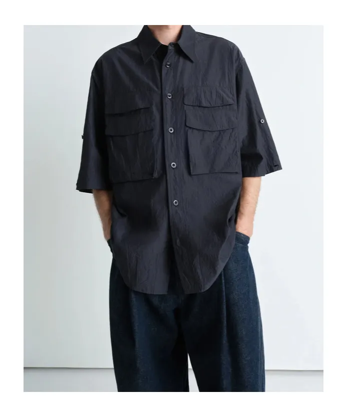 Button-Detailed Collared Shirt