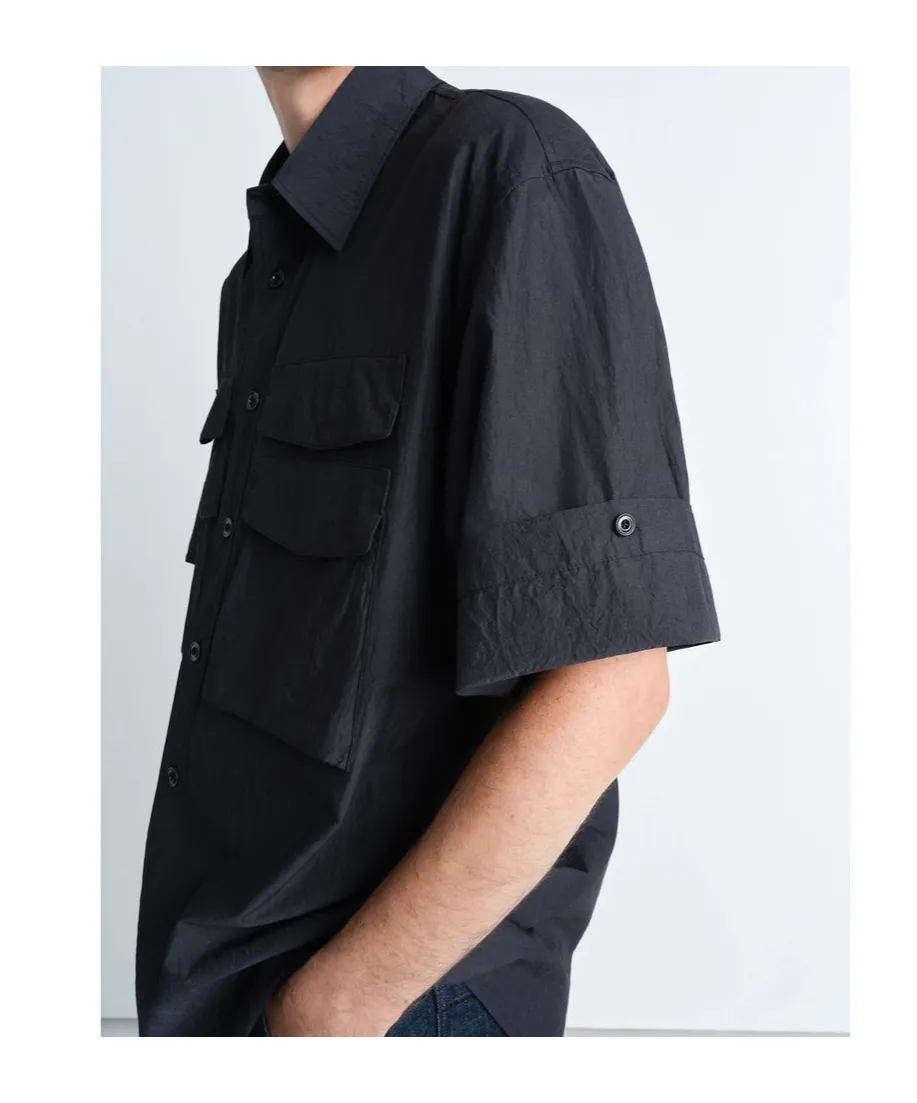 Button-Detailed Collared Shirt