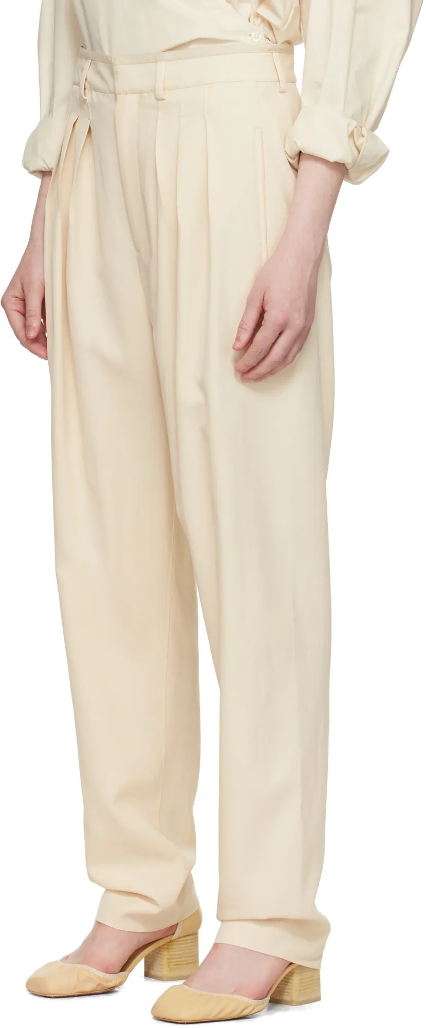 Pleated Wide-Leg Pants