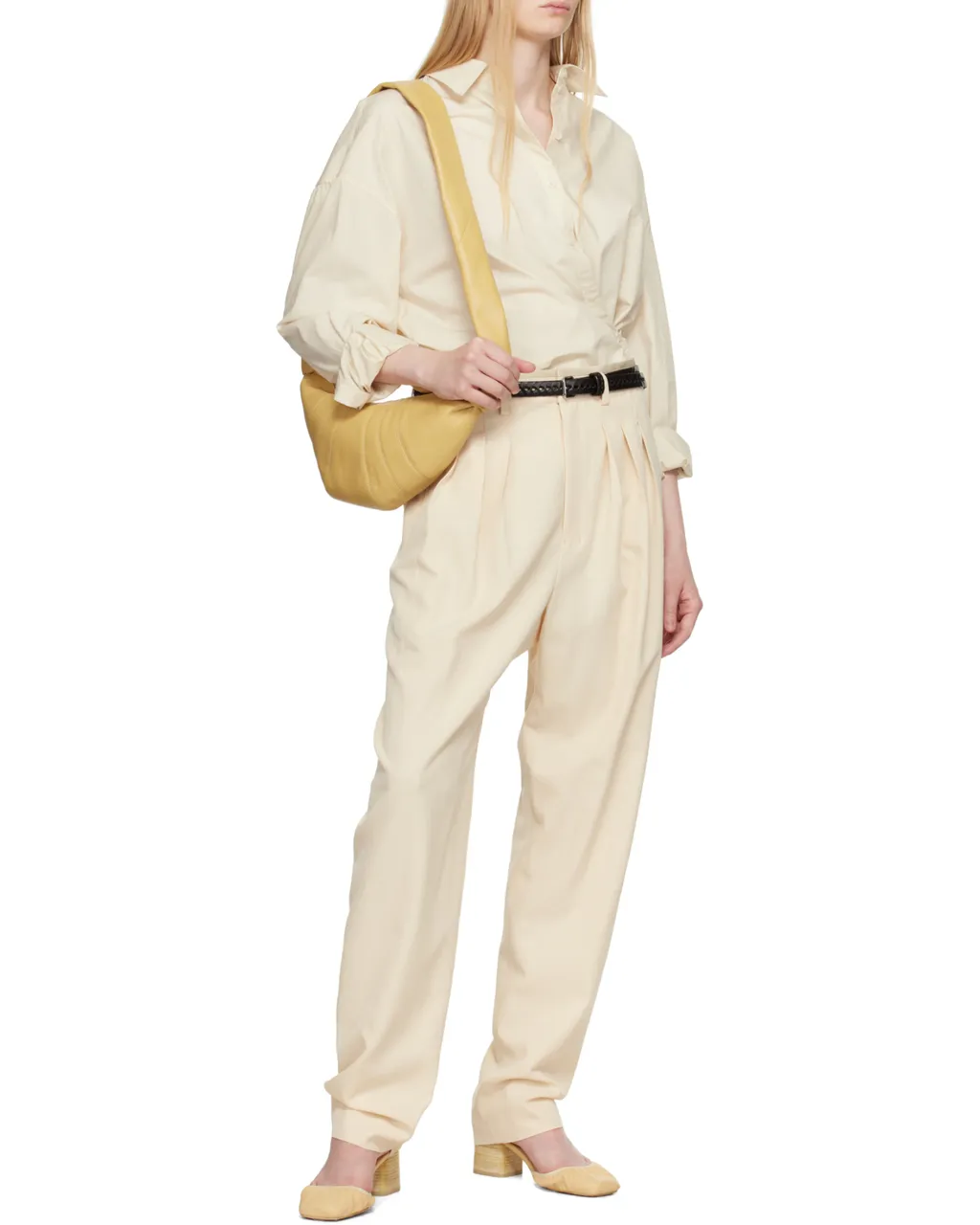 Pleated Wide-Leg Pants