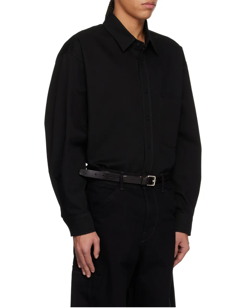 Long-Sleeved Drop Shoulder Overshirt
