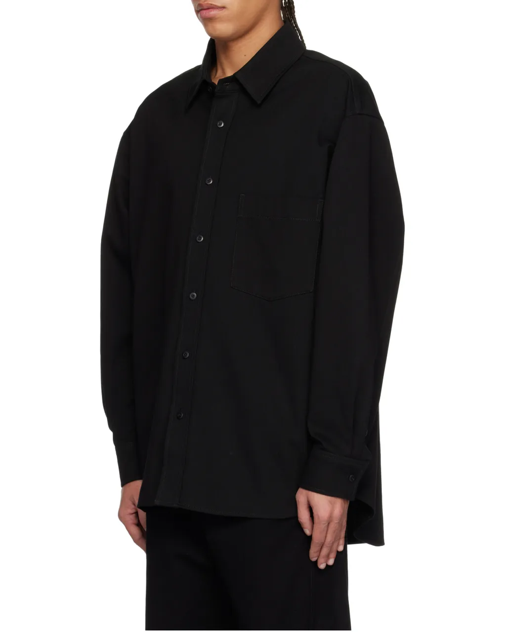 Long-Sleeved Drop Shoulder Overshirt