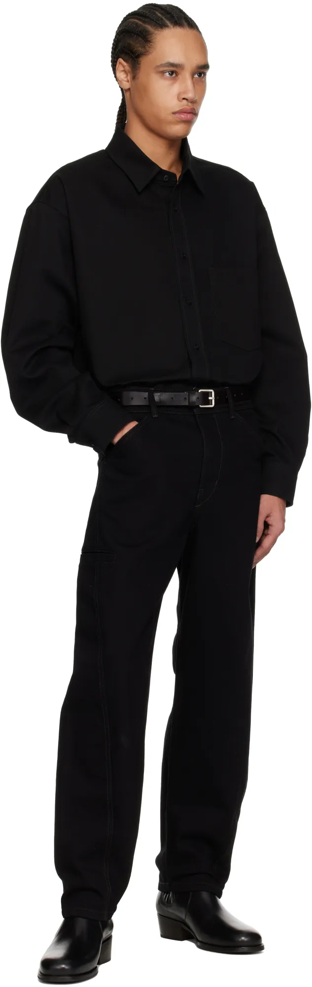 Long-Sleeved Drop Shoulder Overshirt